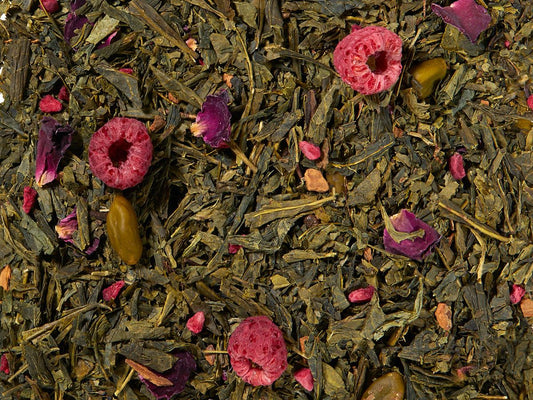 Pistachio Raspberry Creme  Green Tea